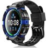 imageSUPCASE for Samsung Galaxy Watch 5 Pro 45mm Band with Case Unicorn Beetle Pro MilitaryGrade Drop Protection AntiScratch Rugged Men Cover with Adjustable Strap Band BlackDarkBlue