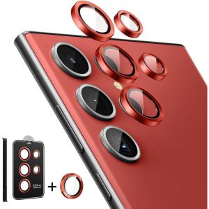 imageSUPCASE Camera Lens Protector Designed for Galaxy S23 Ultra ScratchResistant UltraThin Tempered Glass Camera Lens Screen Protector RedRed