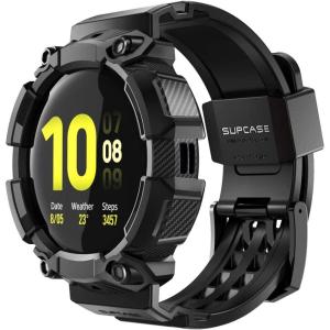 imageSUPCASE Unicorn Beetle Pro Series Case for Galaxy Watch Active 2 Rugged Protective Case with Strap Bands for Galaxy Watch Active 2 44mm 2019 Release BlackBlack