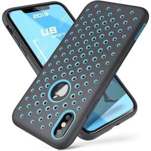 imageSUPCASE Unicorn Beetle Sport Series Case for iPhone Xs Max Case 2018 Release Liquid TPU Silicone Rubber Premium Hybrid Case Hole Pattern with Heat Dissipation V20 Blue