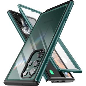 imageSUPCASE for Samsung Galaxy S22 Ultra Case Unicorn Beetle Edge Pro Builtin Screen Protector MilitaryGrade Protection Slim Frame Clear Protective Phone Case for S22 Ultra 5G 2022 WinePeacock