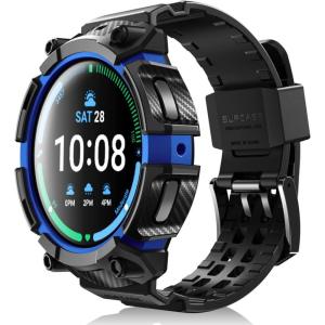 imageSUPCASE for Samsung Galaxy Watch 5 Pro 45mm Band with Case Unicorn Beetle Pro MilitaryGrade Drop Protection AntiScratch Rugged Men Cover with Adjustable Strap Band BlackDarkBlue