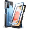 imageSUPCASE Unicorn Beetle Pro Series for Samsung Galaxy A12 Case 2020 Release FullBody Rugged Holster Case with Builtin Screen Protector RuddyMetallic Blue