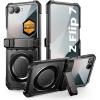 imageSUPCASE for Samsung Galaxy Z Flip 7 Case with Stand ampamp Front Screen Protector Unicorn Beetle Grip Support MagSafe Hinge Protection Full Body MilitaryGrade Rugged Back Phone Cover GuldanBlack