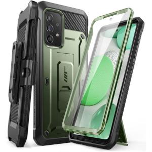 imageSUPCASE Samsung Galaxy A53 5G 2022 Case with Builtin Screen Protector Kickstand Holder Belt Clip Unicorn Beetle Pro 360 Full Body Protection Shockproof BlackGreen