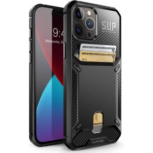 imageSUPCASE Unicorn Beetle Vault Series Case Designed for iPhone 12 Pro Max 2020 Release 67 Inch Slim Protective Wallet Case with Builtin card holder Black