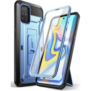 imageSUPCASE for Samsung Galaxy A51 Case Not Fit A51 5G Version Builtin Screen Protector ampamp Stand ampamp Belt Clip FullBody Heavy Duty Rugged Shockproof Protective Phone Case for Galaxy A51 BlackSlate Blue