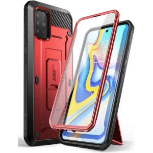 imageSUPCASE for Samsung Galaxy A51 Case Not Fit A51 5G Version Builtin Screen Protector ampamp Stand ampamp Belt Clip FullBody Heavy Duty Rugged Shockproof Protective Phone Case for Galaxy A51 BlackMetallic Red