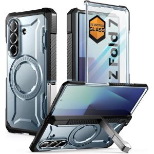 imageSUPCASE for Samsung Galaxy Z Fold 7 Case with Kickstand UB Grip Compatible with MagSafe Builtin Tempered Glass Screen Protector Hinge Coverage MilitaryGrade Protection Phone Case DesertTilt