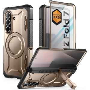 imageSUPCASE for Samsung Galaxy Z Fold 7 Case with Kickstand UB Grip Compatible with MagSafe Builtin Tempered Glass Screen Protector Hinge Coverage MilitaryGrade Protection Phone Case DesertDesert