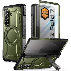 imageSUPCASE for Samsung Galaxy Z Fold 7 Case with Kickstand UB Grip Compatible with MagSafe Builtin Tempered Glass Screen Protector Hinge Coverage MilitaryGrade Protection Phone Case DesertGuldan
