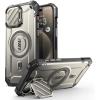 imageSUPCASE for iPhone 15 Pro Case with Stand Unicon Beetle Mag XT Compatible with MagSafe Builtin Camera Cover Kickstand Heavy Duty Rugged Strong Magnetic Phone Case for iPhone 15 Pro BlackGrey TiGray