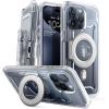 imageSUPCASE for iPhone 15 Pro Case with Stand Unicorn Beetle Pro Mag Builtin Screen Protector ampamp Belt Clip Compatible with MagSafe MilitaryGrade Magnetic Phone Case BlackClear
