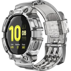 imageSUPCASE for Samsung Galaxy Watch 5 44mm Band with Case Unicorn Beetle Pro MilitaryGrade Drop Protection Rugged Men Cover with Adjustable Strap Band for Samsung Galaxy Watch 5  4 44mm BlackFrostBlack