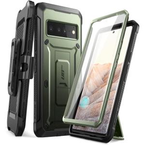 imageSUPCASE Unicorn Beetle Pro FullBody Rugged Holster Case with Builtin Screen Protector for Google Pixel 6 Pro 2021 BlackGreen