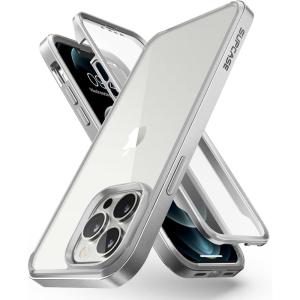imageSUPCASE UB Edge Pro Case Phone Case for iPhone 13 Pro Max Cerulean  with Screen Protector AntiScratch FullBody Protection Slim Frame Clear Shockproof ProtectiveSilver