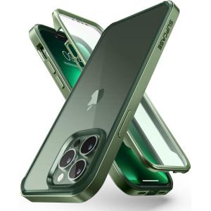 imageSUPCASE UB Edge Pro Case Phone Case for iPhone 13 Pro Max Cerulean  with Screen Protector AntiScratch FullBody Protection Slim Frame Clear Shockproof ProtectiveDark Green