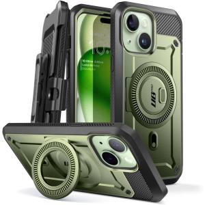 imageSUPCASE for iPhone 15 Case with Stand Unicorn Beetle Pro Mag Builtin Screen Protector ampamp Belt Clip Compatible with MagSafe MilitaryGrade Magnetic Phone Case for iPhone 151413 BlackGuldan