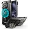 imageSUPCASE for iPhone 16 Case 61 2024 with Camera Cover Stand UBMag XT Compatible with MagSafe Builtin Kickstand MilitaryGrade Protection Heavy Duty Rugged Magnetic Phone Case BlackBlack
