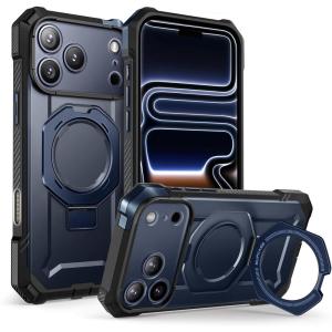 imageSUPCASE for iPhone 17 Pro Max Case with Kickstand Unicorn Beetle Grip Camera Control Cover Compatible with MagSafe MilitaryGrade Drop Protection Heavy Duty Magnetic Phone Case BlackAzure