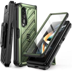 imageSUPCASE for Galaxy Z Fold 4 Case with Stand ampamp BeltClip Unicorn Beetle Builtin Screen Protector MilitaryGrade Drop Protection Heavy Duty Protective Phone Case for Samsung Fold 4 BlackGreen