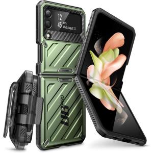 imageSUPCASE for Samsung Samsung Galaxy Z Flip 4 Case with BeltClip Unicorn Beetle Pro AntiScratch MilitaryGrade Protection FullBody Dual Layer Rugged Phone Case for Galaxy Z Flip 4 BlueGuldan