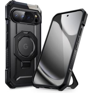 imageSUPCASE for Google Pixel 10 Pro XL Case with Stand Unicorn Beetle Grip Compatible with MagSafe MilitaryGrade Protection Heavy Duty Magnetic Phone Case for Pixel 10 Pro XL 2025 BlackBlack