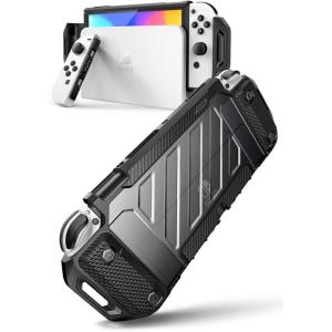 imageSUPCASE for Nintendo Switch OLED Case 2021 Unicorn Beetle Pro MilitaryGrade Protection Ergonomic Design Dockable Integrated Cover Accessories for Nintendo Switch OLEDFrostBlack