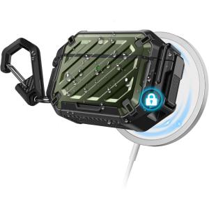 imageSUPCASE for AirPods Pro 3 Case with Lock ampamp Carabiner IP68 Waterproof MilitaryGrade Protection Supports Wireless Charging AntiScratch Hard Shell Cover for AirPods Pro 3rd Gen CoralGuldan