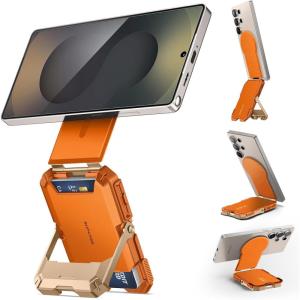 imageSUPCASE for MagSafe Wallet Magnetic Wallet for Men 5Card Holder Adjustable Stand RFID Blocking Phone Card Holder Tripod for Samsung Galaxy S25 Google Pixel 10 and iPhone 17161514 CoralCoral