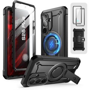 image:imageSUPCASE for Samsung Galaxy S26 Plus Case with Stand UB Pro Mag 2 Front Frames Compatible with MagSafe Builtin Screen Protector amp BeltClip Protective Phone Case for Galaxy S26 Plus BlackBlack
