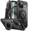 image:imageSUPCASE for iPhone 15 Plus Case with Stand Compatible with MagSafe Builtin Screen Protector amp Belt Clip MilitaryGrade Drop Protection Magnetic Phone Case for iPhone 15 Plus Black