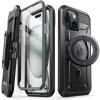 image:imageSUPCASE for iPhone 15 Plus Case with Stand Compatible with MagSafe Builtin Screen Protector amp Belt Clip MilitaryGrade Drop Protection Magnetic Phone Case for iPhone 15 Plus Black