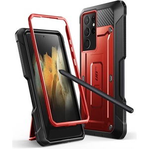 image:imageSUPCASE for Samsung Galaxy S21 Ultra 5G Case with Satnd amp Belt Clip Unicorn Beetle Pro S Pen Slot MilitaryGrade Protection Heavy Duty Phone Case Without Builtin Screen Protector Ruddyred
