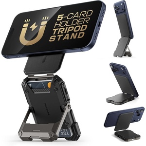 image:imageSUPCASE for MagSafe Wallet with Stand Magnetic Wallet for Men Hold 5 Cards Adjustable Stand RFID Blocking Phone Credit Card Holder Tripod for iPhone 171615141312 Series CoralBlack